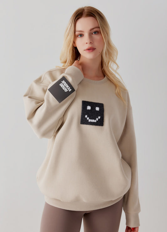 "Pixel" Taupe Sweatshirt