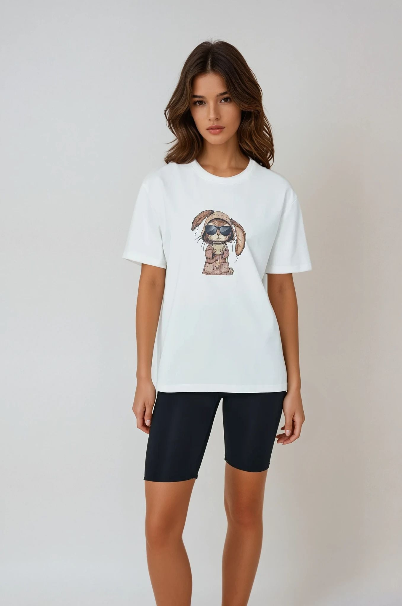 Morning Brew Bunny Tee White