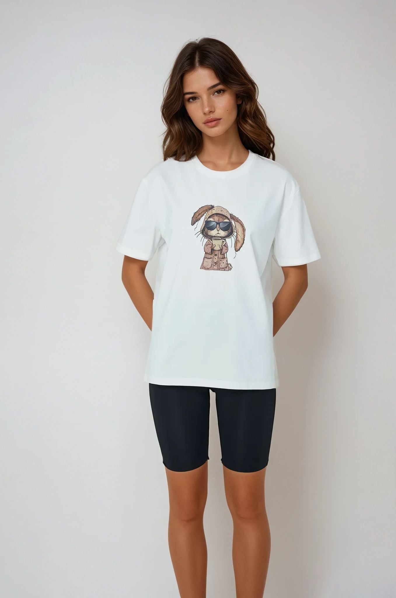 Morning Brew Bunny Tee White