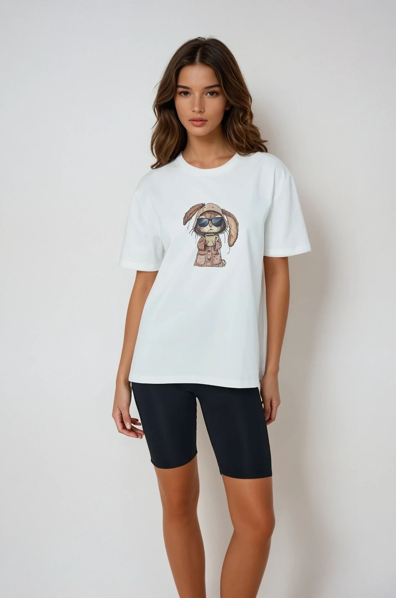 Morning Brew Bunny Tee White