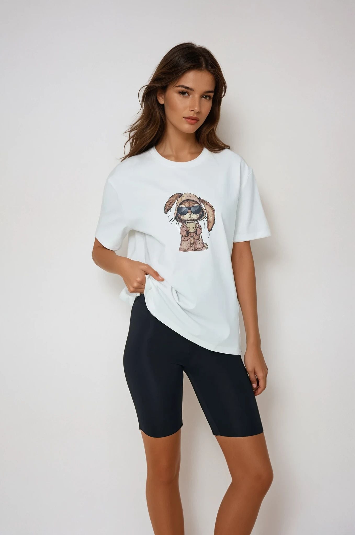 Morning Brew Bunny Tee White