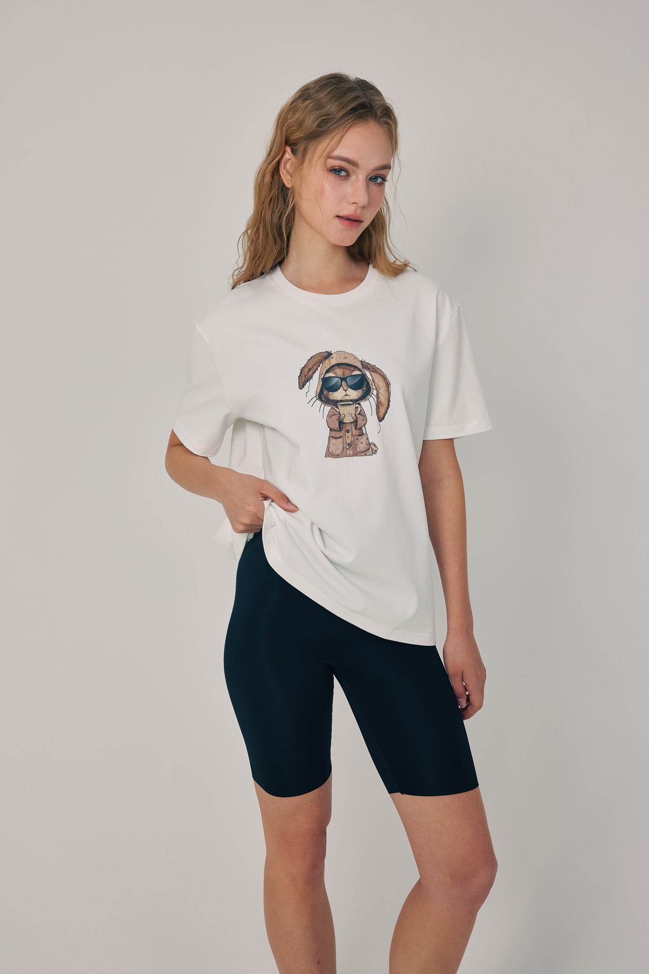 Morning Brew Bunny Tee White