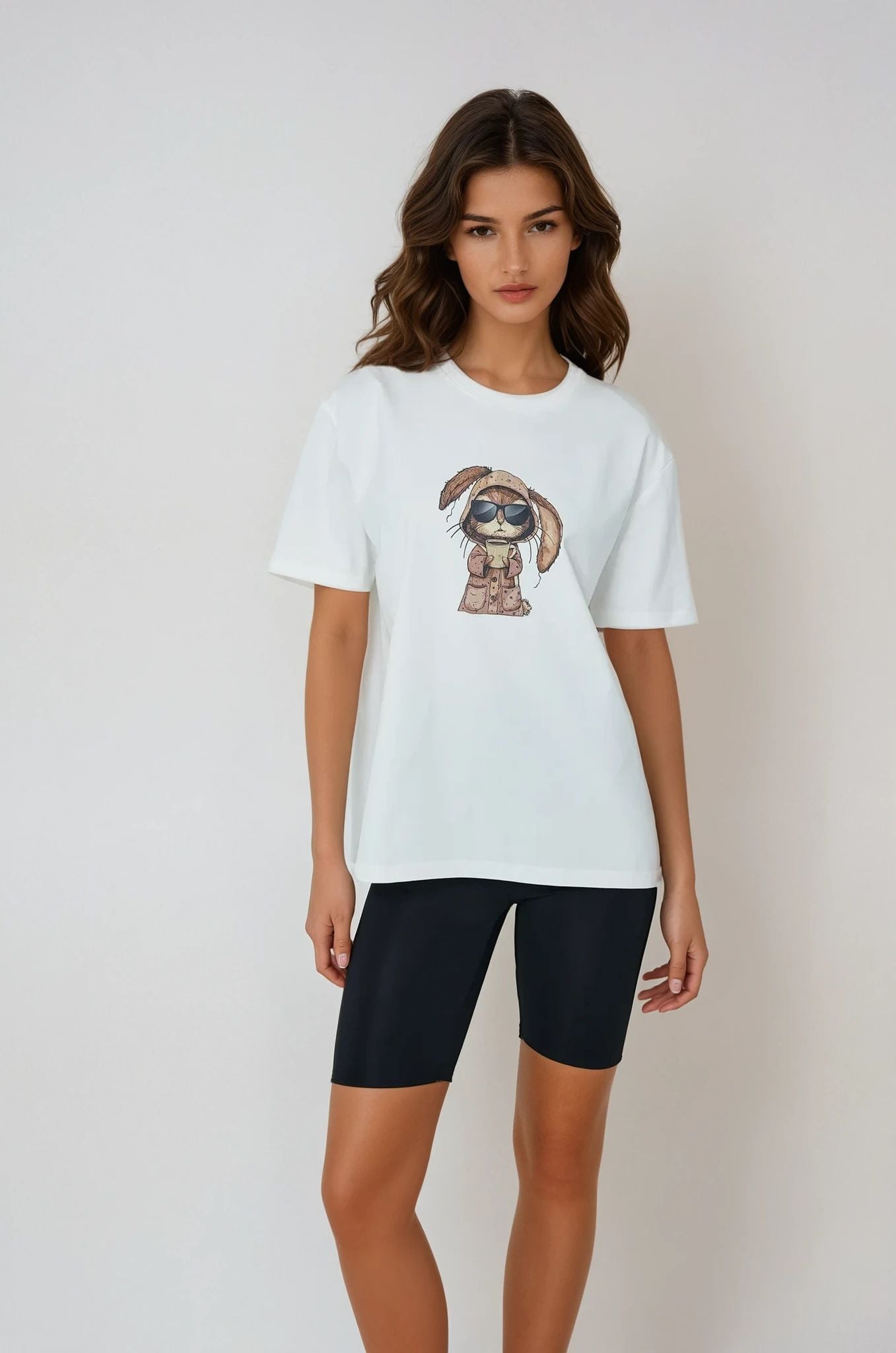 Morning Brew Bunny Tee White