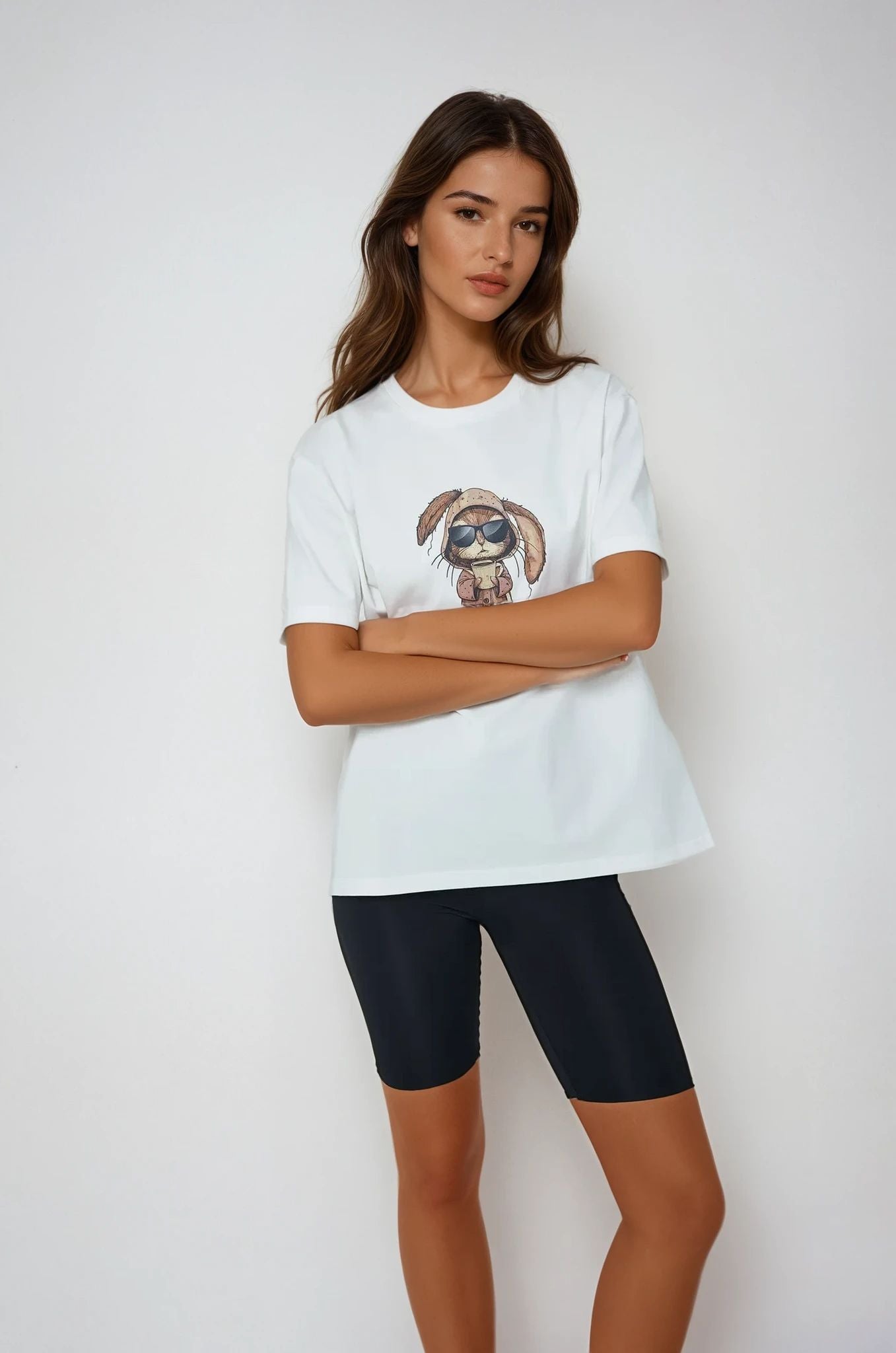 Morning Brew Bunny Tee White