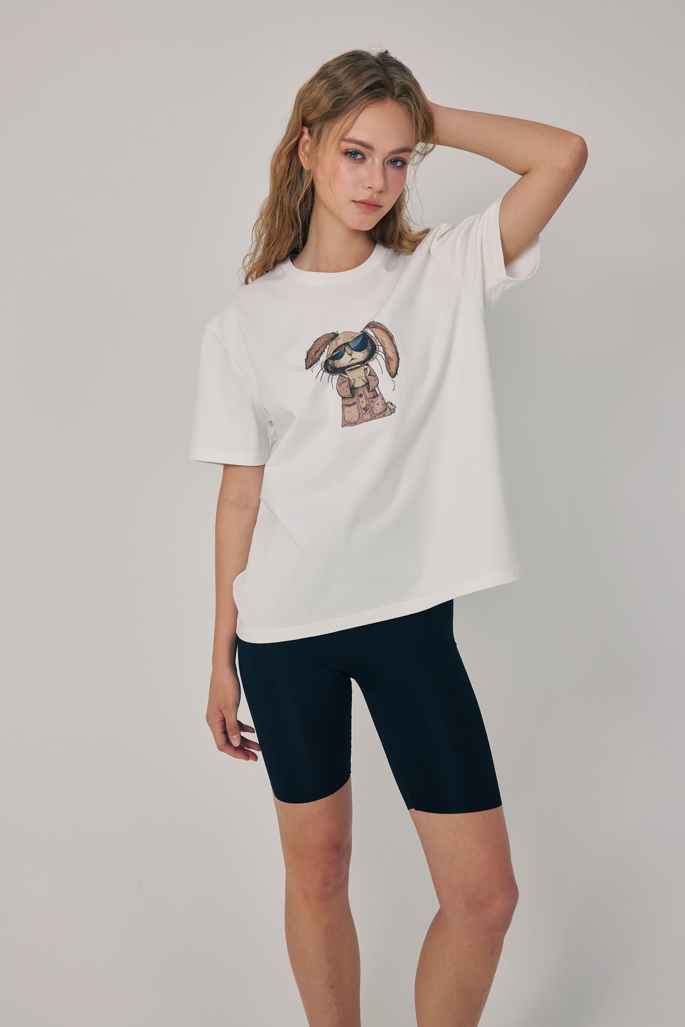 Morning Brew Bunny Tee White