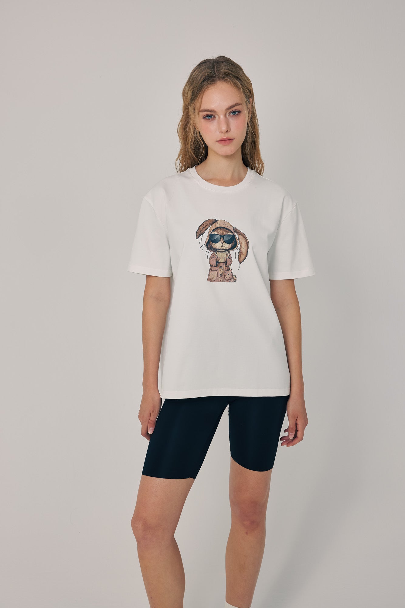 Morning Brew Bunny Tee White