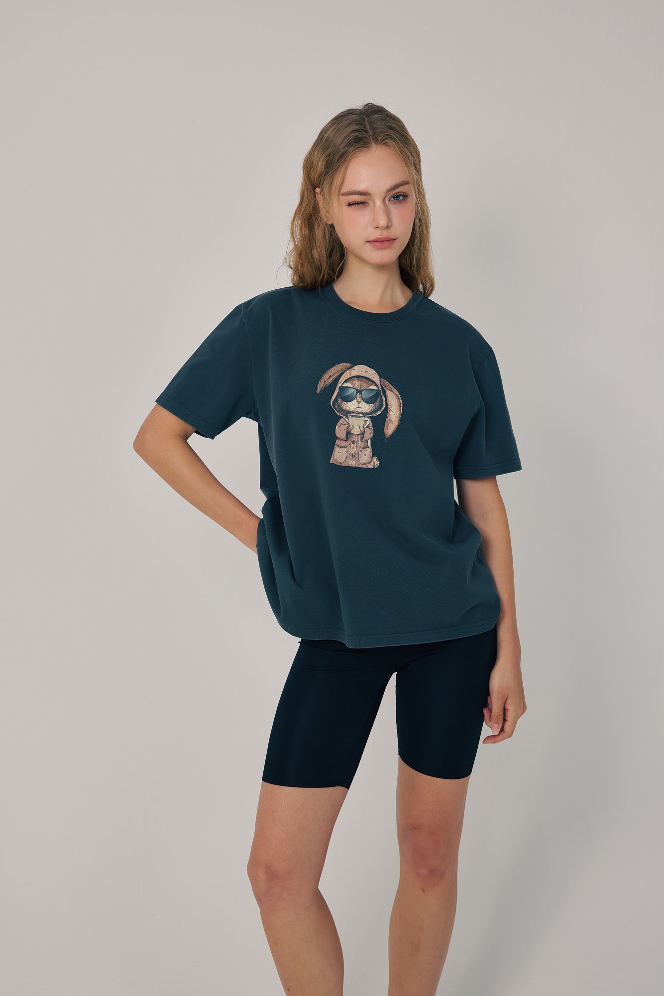 Morning Brew Bunny Tee Black