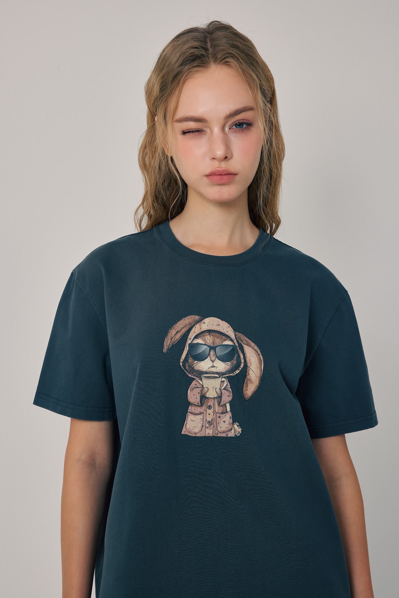 Morning Brew Bunny Tee Black