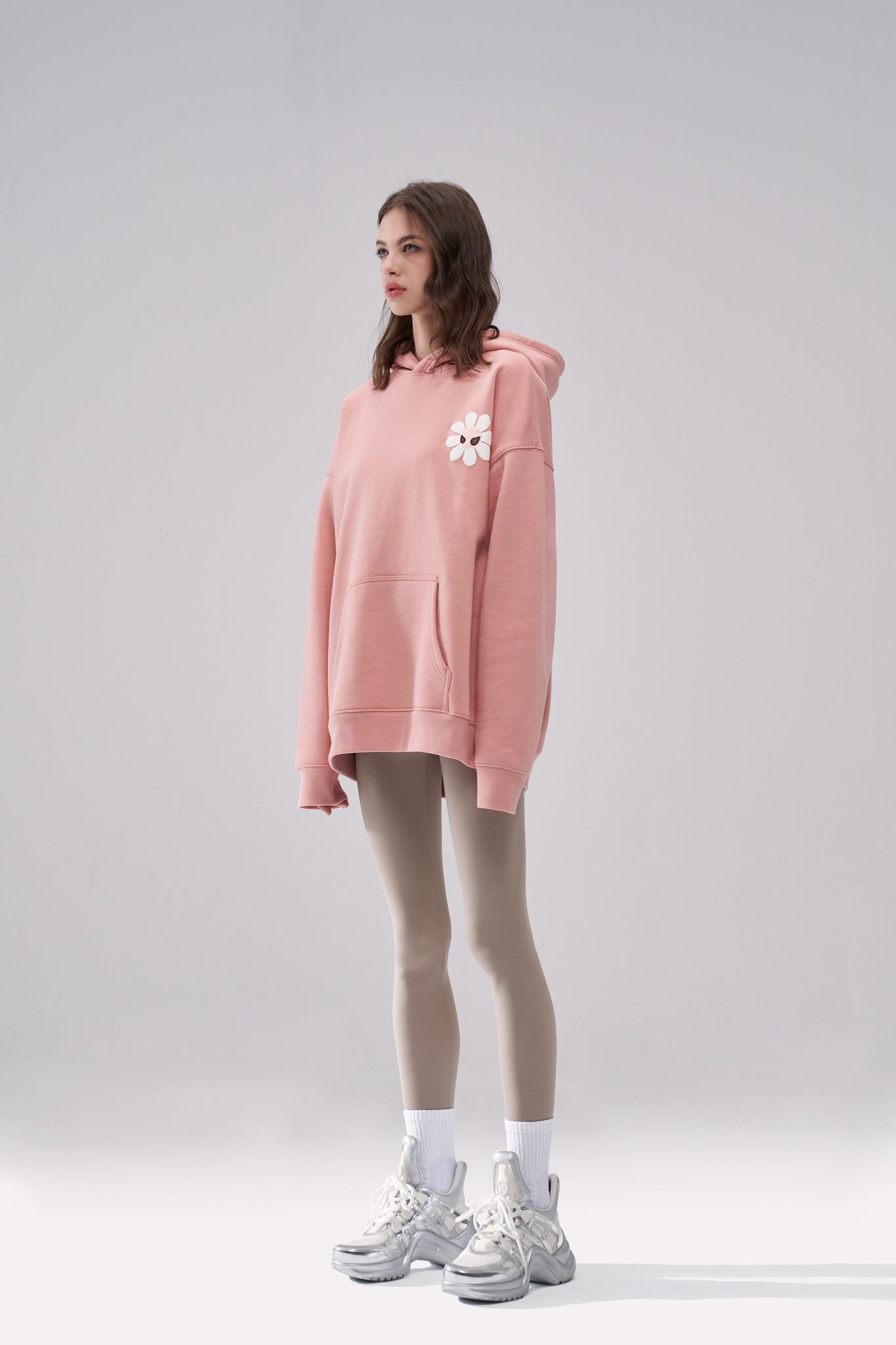 "Aster" Fleur Pink Hoodie