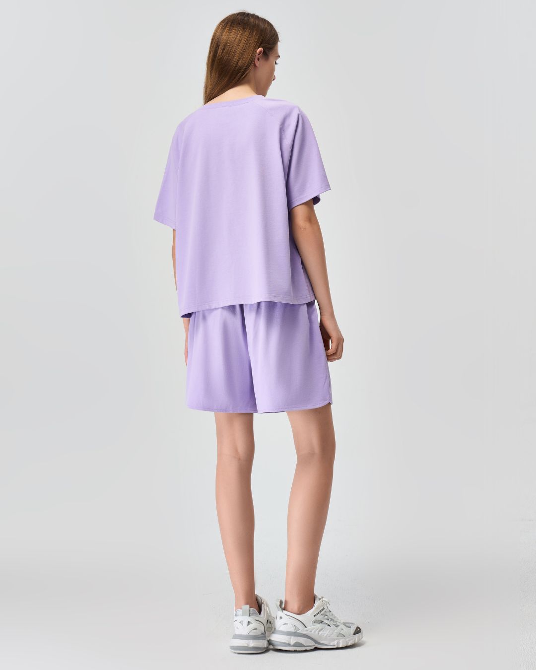 Aster Purple Suit Set(Tee + Shorts)