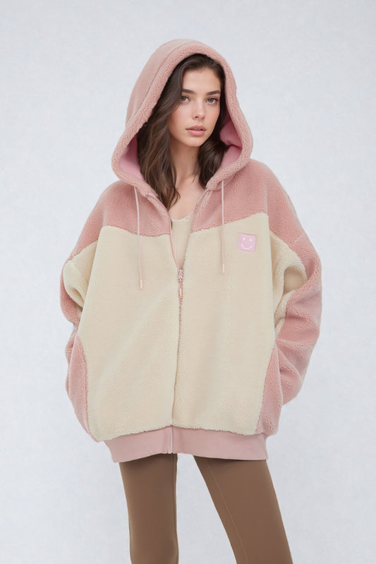 Amoo Cloud Fluff Hoodie Rose