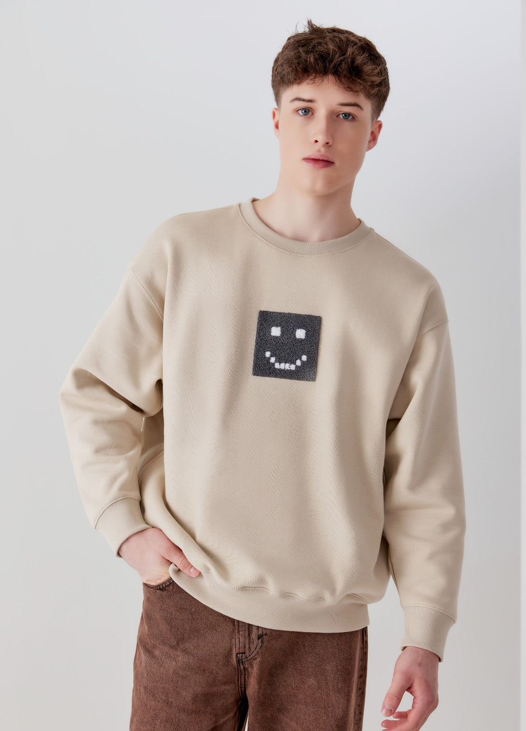 "Pixel" Taupe Sweatshirt