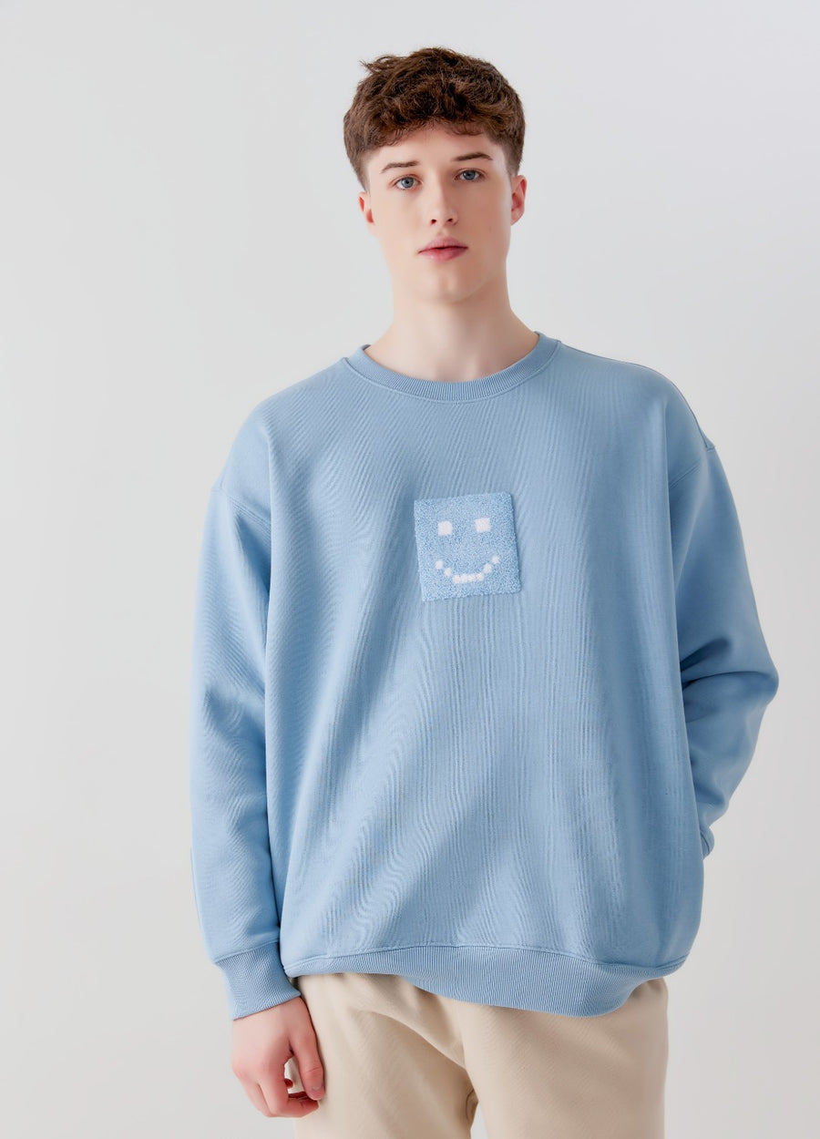 Men's "Pixel" Fog Blue Sweatshirt