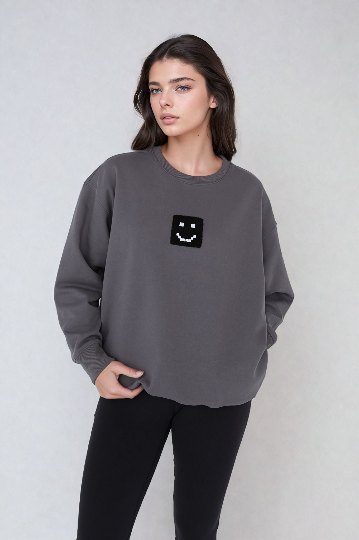 SuperSoft™ Pixel Charcoal Sweatshirt