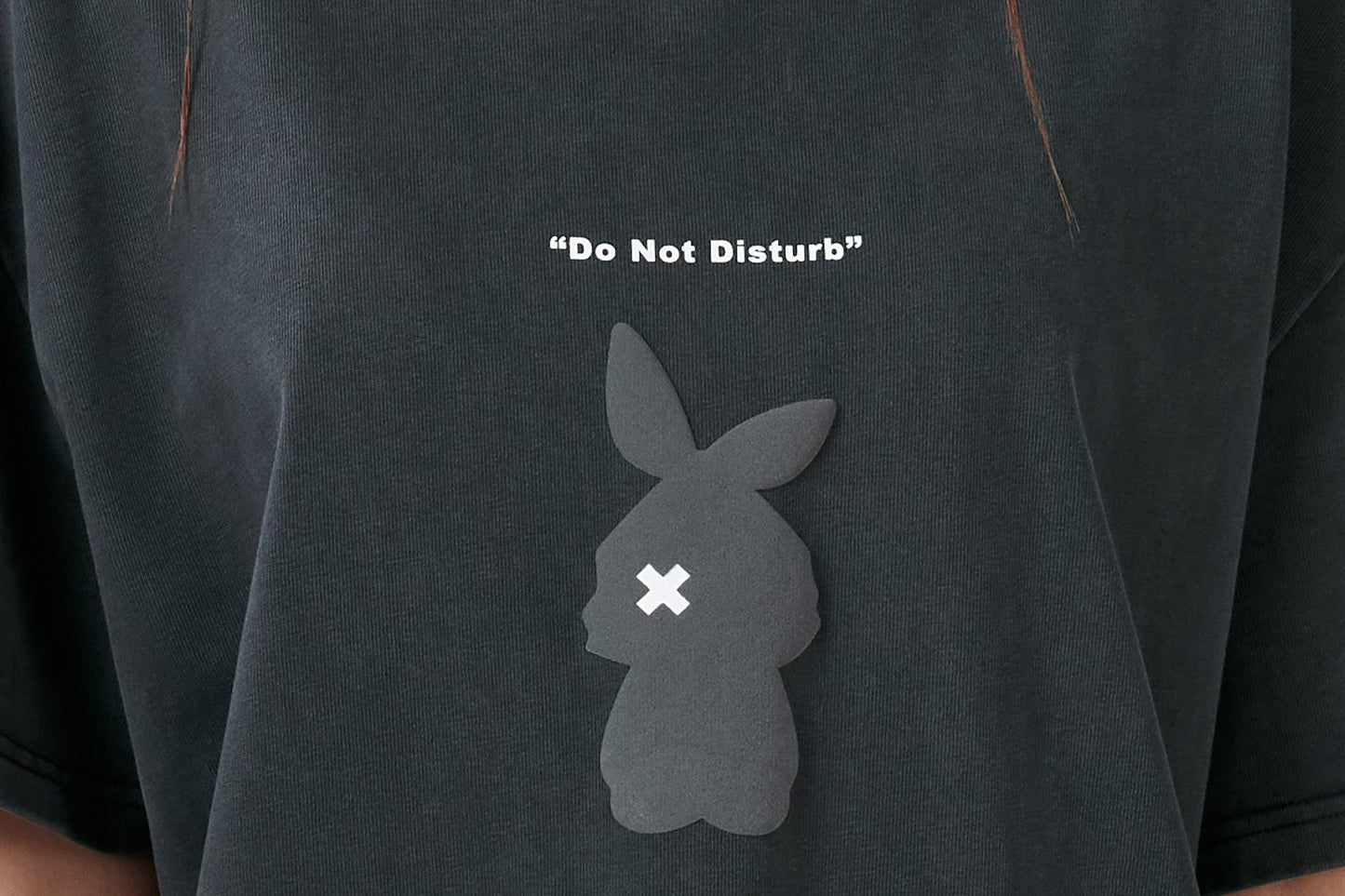 Chill Bunny Stonewashed Black Tee